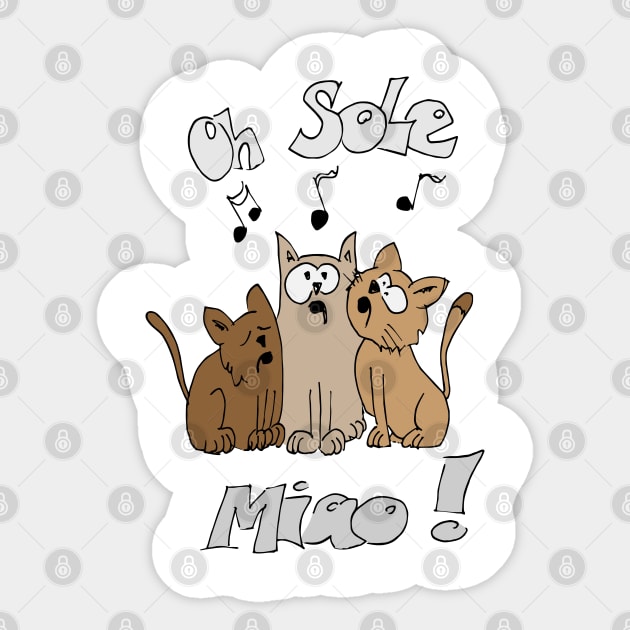 Oh sole miao ! Sticker by beangrphx